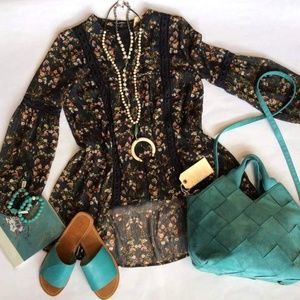 Blu Pepper Floral Tunic